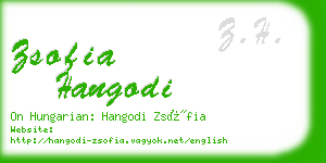 zsofia hangodi business card